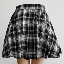 Womens Harajuku Punk Irregular Pleated Skater Skirt Asymmetric Cutout High Waist Hop Clubwear Gothic Harajuku Skirt - 92132-3 - 查看 7