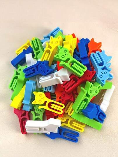 4pcs/2pcs Lightweight Plastic Food Clip, New Mini Food Clips For Kitchen Use, Durable Snack Bag Sealing Clips For Powder, Banana, Snacks, Convenient Kitchen Tool