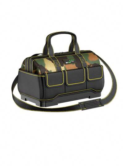 17" Heavy Duty Tool Bag, ODIS ELECTRIC 17" Heavy Duty Waterproof Tool Bag - Multi-Layer, Camouflage Oxford Cloth Storage Bag, With Wide Mouth And Shoulder Strap, Electrician Hand Carry Case For Power Tools And Hand Tools