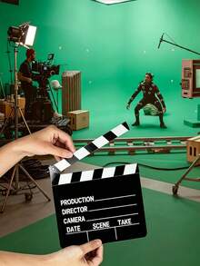 1pc Movie Clapperboard, Paper Movie Clapperboard, Director Writable Action Scene Board, Suitable For Film Photography Props - Multicolor - View 7