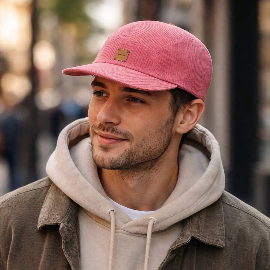 Anth Co Five Panel Original Cap With Velvet Brim - Rosa - Ver 1