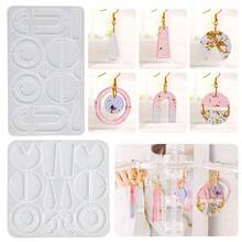 20 个耳钩、20 个闭口环和 1 个拱形 U 形水滴形硅胶树脂模具，用于 DIY 耳环、吊坠和配饰硅胶模具 - 白色 - 查看 1