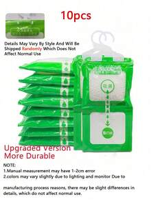 10个悬挂式除湿袋，吸湿剂，衣柜除湿防霉干燥剂袋，含可见氯化钙 - 彩色 - 查看 18