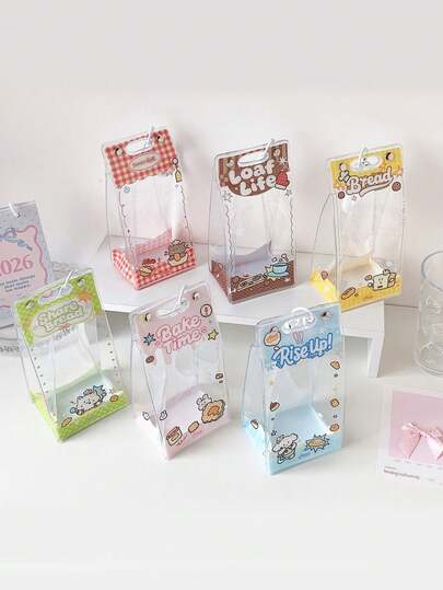1 PC Sweet Girl Cartoon Transparent Stroller Bag Student Accessories Organizer Bag Cute Small Item Storage Bag