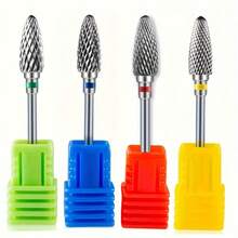 4pcs Nail Grinding Head Set, Professional All-In-One Tool For Removing Nail Polish, Gel, Shaping And Cuticle Care! 4 Different Coarse Textures With Color Coding For Fast Removal, Precise Shaping And Treating Calluses. Suitable For Various Nail Drills, Easy For Beginners To Operate Efficiently. - Multicolor - View 13