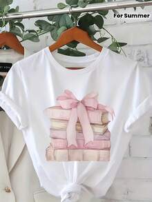 Women T-Shirts - [White] - View 7