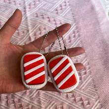 1pc Salmon Onigiri Sushi Clicker Keychain Pressure Relief Desk Decor - Multicolor - View 2