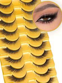 Mi giả Mango Eye dày và dài, 3D mềm mại, dạng dải đầy đủ, 10 cặp. - Xem 7