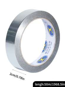 1 rollo, 2cm de ancho, 50µm de grosor, cinta de aluminio, adhesión fuerte, resistente al calor y al agua, duradera para uso doméstico e industrial - Ancho 20 mm - Ver 9