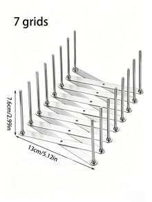 1 pieza Escurridor de platos ajustable, Escurridor de platos plegable telescópico, Escurridor de platos para secado y almacenamiento de cocina, Organizador de platos multifuncional, Escurridor de platos para cocina del hogar, Escurridor de platos de escritorio, Escurridor multifuncional con diseño de metal elegante, Soporte para tapas de ollas, Soporte para cuchillos y tenedores, Solución de almacenamiento. Metal telescópico duradero, Múltiples ranuras, Almacenamiento de cocina - Multicolor - Ver 7