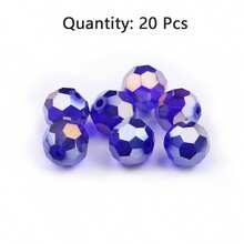 20颗多面切割玻璃珠，DIY首饰制作材料，可用于制作项链、手链、头饰、耳环等。 - diy玻璃珠子串珠 - 查看 24