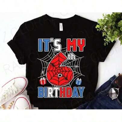 New 2026 Collection It's My 3rd Birthday Spider Theme Party Boys 3 Years Old T-Shirt Exclusive T-Shirts For Premium Fans Unisex Casual Short-Sleeved Tees A Must-Have For Fans Suitable For Festivals, Parties, Homewear, Daily Commutes, Back-To-School Outfits And Concert Looks Printed And Shipped In The USA 100% Cotton T-Shirts Opaque, Versatile Basic Tees Parent-Child Outfits Anime Merchandise Summer Outfits,Summer Outfits For Women,Summer Tops,Summer Clothes,Tops For Women,Graphic Tee,Mens Clothes,Boys Clothes,Girls Clothes,Cute Tops,Family Matching Outfits,Mommy And Daughter Matching Outfit