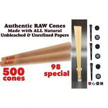 Raw Cone Classic 98 Special Size Pre Rolled Cone 500 Pack +3pcs Tube +Glass TIP - 如圖所示 - 查看 7