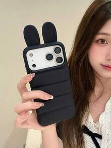 新款時尚可愛手機殼，適用於 iPhone 17 Pro Max/17 Pro/17/16 Pro Max/16/16 Pro/15/15 Pro Max/15 Pro/14 Pro Max/14 Pro/14，柔軟保護套，Ins 風格高級感，熱銷女神專屬女款設計 - 黑色 - 查看 7