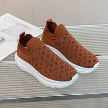 Summer New Casual Breathable Sports Shoes, Soft & Comfortable Running Shoes, Suitable For Commuting, Students, Campus, Mesh Fabric Athletic Sneakers For Women - Brown - View 4