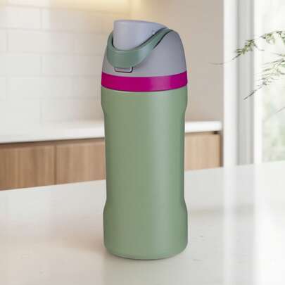  MAGMA LIFE Botella de agua aislada de 16 onzas (473ml) con tapa a prueba de fugas, capacidad de retención de frío durante 20 horas, de acero inoxidable de doble pared, adecuada para deportes, fitness, viajes y la escuela