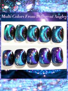 BORN PRETTY 10ml 星空猫磁性凝胶指甲油闪粉闪亮反光持久可卸UV美甲油 - 彩色 - 查看 9