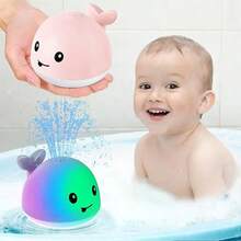 嬰兒洗澡玩具,適合幼兒,發光鯨魚噴水玩具,嬰兒泳池水桌玩具,適合3個月及以上嬰兒,浴缸噴泉玩具 - 彩色 - 查看 13