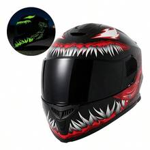 Casco De  Certificado DOT, con Visera Abatible y Plegable - Blanco - Ver 1