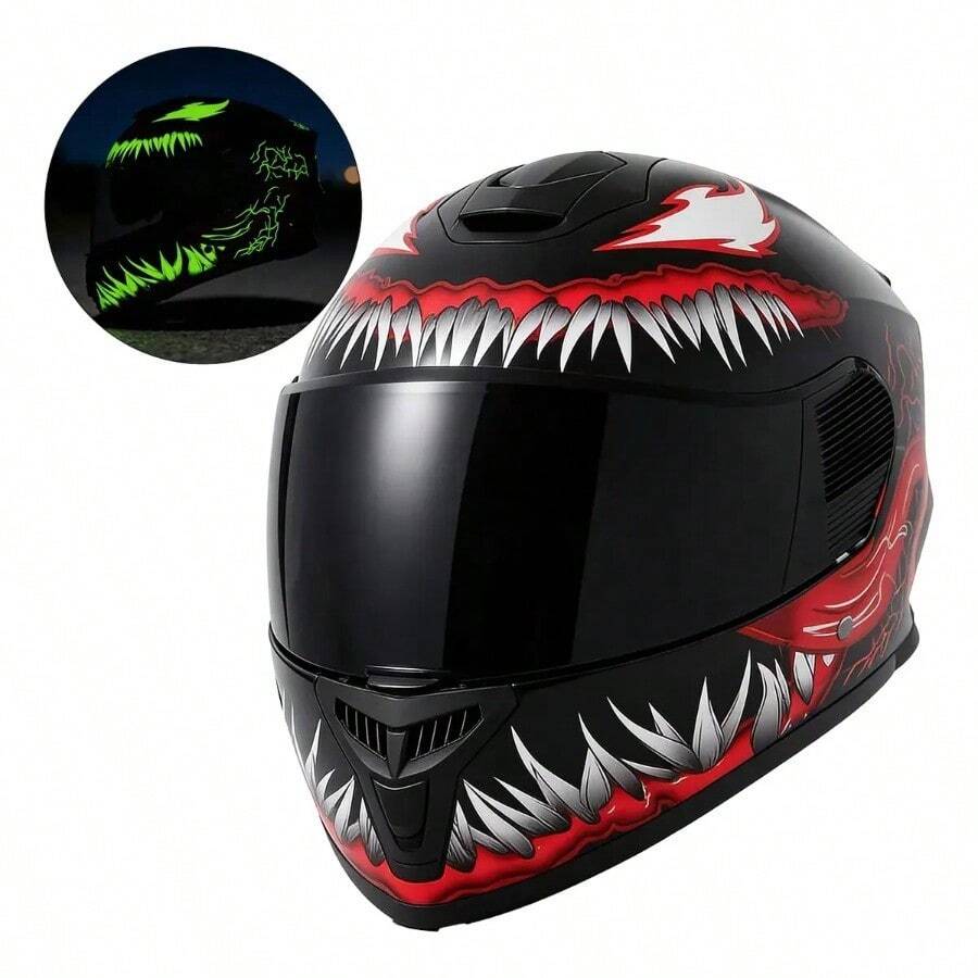Casco De Certificado DOT, con Visera Abatible y Plegable - Blanco - Ver 1