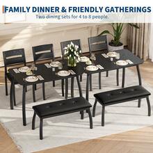 Dining Table & Chair Sets - Black - View 5