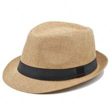 Men's Classic Black Short Brim Soft Felt Hat, Suitable For Summer, Gangster Role Play Party Costume Accessory - Top Hat - View 5