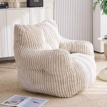 010-Soft Padded Foam Chick With Corduroy Cover, Beige - 米色 - 查看 8