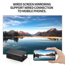 M200S Portable Mini Projector 320x240P Wired Screen Mirroring Multi-Interface USB SD AV HD Type-C, Home/Party/Office Use - Black - View 9