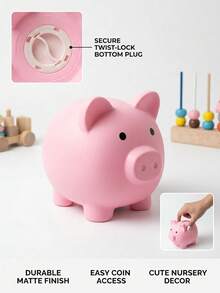 1pc Cute Piggy Bank, Savings Jar, Coin Bank, Suitable For Indoor Decor - Cartoon Piggy Bank - View 1