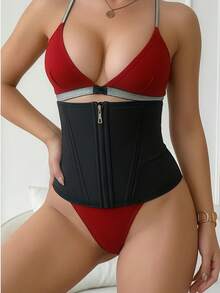 ANNA Women's Underbust Latex Sport Girdle Waist Trainer Corsets  Body Shaper,Exercise To Burn Fat, Body Shaping, Shapewear For Parties And Banquets - 黑色 - 查看 7