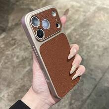 1 chiếc ốp lưng điện thoại tối giản cỡ lớn họa tiết quả vải - Nâu sẫm - Xem 3