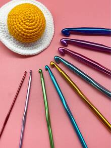 Set 6 Kait Rajut Aluminium, 2.0-10.0mm, 9 Ukuran Tersedia, Label Ukuran Tertera Jelas pada Batang, Alat Latihan Merajut Benang, Cocok untuk Merajut Sweater, Selimut, Mainan Mewah, dan Berbagai Kain, Set Alat Pilihan untuk Pengajaran Kerajinan Tangan di Kelas - Jarum rajut alumina - View 2