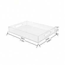1pc Premium Transparent Acrylic Fruit Plate, Hotel & Home Use Storage Tray, Acrylic Cosmetic Organizer Box - Clear - View 5