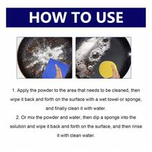 Jue Fish Polvo limpiador multifuncional para cocina, elimina manchas difíciles y grasa, Quitagrasa Multiuso para Hogar, Elimina Manchas de Grasa, Sarro y Residuo, Limpiador Eficaz para Cocina, Ollas, Sartén, Estufas y Extractor de Humo, Kit de 6 Sobres - En polvo - Ver 10