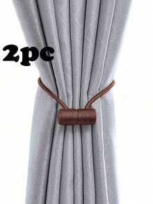2pcs/4pcs Magnetic Polyester Cylinder Side Suction Window Curtain Tie Backs, Multiple Colors & Sizes Available, Suitable For Curtain Fixing And Decoration - Multicolor - View 30