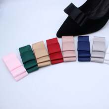 Multi-Color Satin Bow Shoe Decorations, Versatile Detachable Shoe Clips, Minimalist Sweet Style Shoe Accessories, Everyday Wear Decorative Accessory Bows - Multicolor - View 2