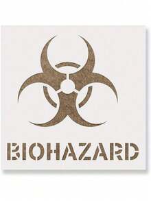 Reusable Biohazard Symbol Drawing Stencil - Durable Mylar Material Template For Wood, Walls, Art Projects - Easy To Clean, Versatile, And Long-Lasting Design Tool For Creative Minds - Single Piece - View 6
