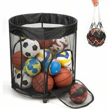 51.36gal Rolling Ball Storage Cart Double Steel Large Capacity For Kids Toy Storage - Default - View 3