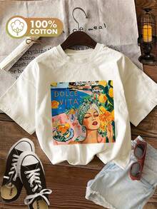 Women T-Shirts - [White] - View 7