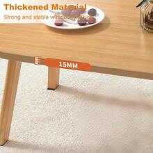 Escritorio de computadora de madera plegable y ahorrador de espacio – Mesa de oficina moderna de baja altura – Portátil, fácil de montar, ideal para oficina en casa, dormitorio, sala de estar, apartamento, dormitorio universitario – Diseño minimalista – Acabado en blanco - Mesa de centro plegable - Ver 8