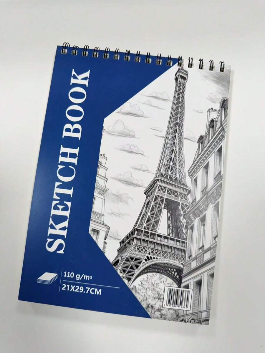 40 Pages A4 Sketchbook, City Sketch Spiral Notebook, Thick 110g Drawing Paper For Art Students - A4 - View 1