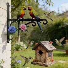 Outdoor Bird Metal Rack For Hanging Potted Plants, A Type Of Planter Holder Suitable For Railing On Patio Or Porch - Perfect For Decorating Balcony, Garden Or Terrace - Bird - View 4