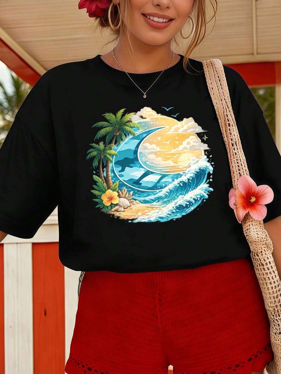 Women T-Shirts - Black - View 1