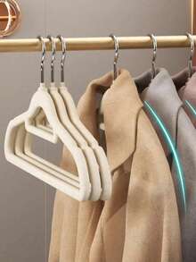 100 chiếc móc treo quần áo cao cấp bằng nhung, chống trượt, thích hợp cho quần áo khô và ướt, có kẹp quần/váy, móc xoay 360 độ, phù hợp cho vest và áo khoác, móc treo xếp chồng tiết kiệm không gian, thích hợp cho váy, quần, giày, quần jean, bốt, chân váy, thích hợp cho mùa xuân và mùa hè, phong cách tối giản. - Nhiều màu - Xem 9