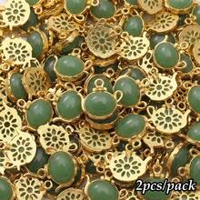 beadia 2 piezas de colgante de vidrio vintage - múltiples estilos - adecuado para la fabricación de joyas como aretes, pulseras, collares - colgante - Ver 21