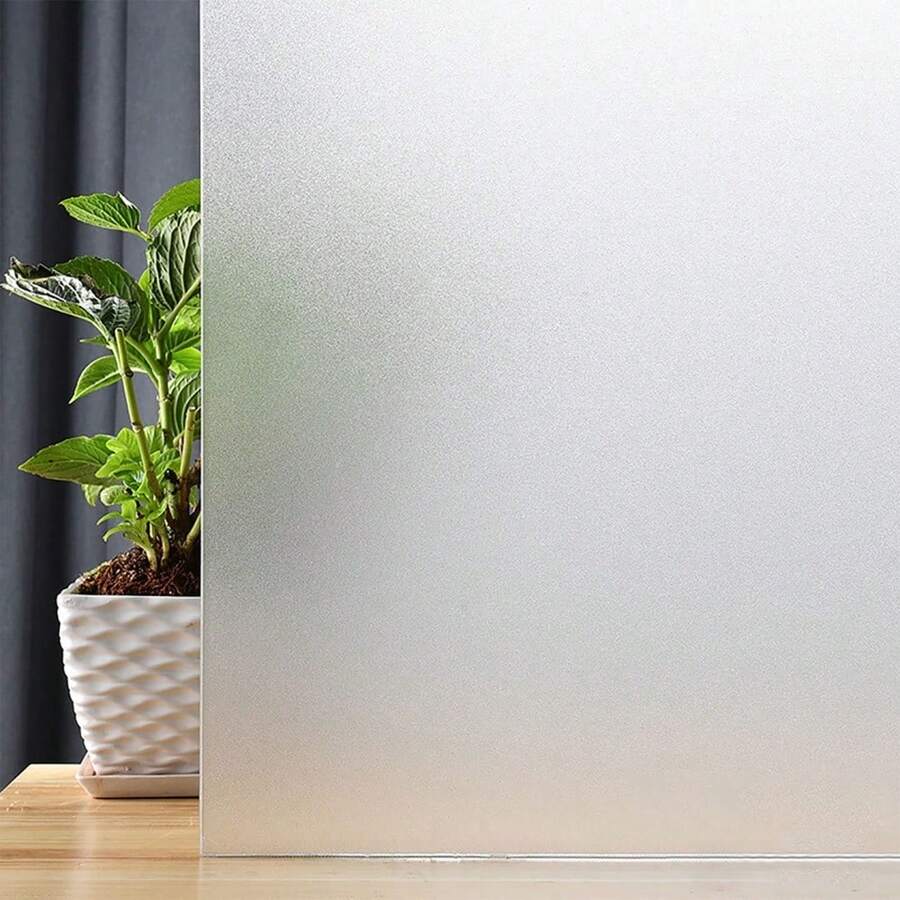 Matte White Window Film Privacy Frosted Heat Control Glass Covering For Home Opaque Self Adhesive Door Sticker For Bathroom - 1PC - View 1