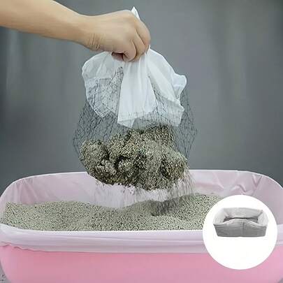 5 pezzi Filtri riutilizzabili deodoranti per la lettiera del gatto - Senza mani, igiene per animali domestici, accessori per la lettiera facili da pulire per una manutenzione della lettiera senza odori e per la comodità del proprietario di animali domestici