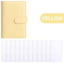 A6 Budget Binder,,Soft PU Leather Notebook Binder With 12 A6 Zipper Envelopes For Budgeting And Saving - Multicolor - View 10