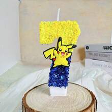 印有卡通数字1-9的可爱主题生日蜡烛，装饰礼品，适合各种节日和派对 - 多色 - 查看 5