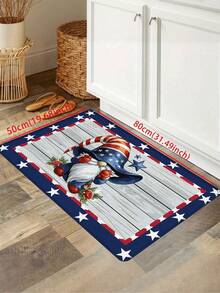 1pc Red White Blue Star Stripe & Cute Energy Pattern Doormat, Living Room Rug, Bedroom Small Rug, Kitchen Rug, Bathroom Mat, Striped Rug, Suitable For Living Room, Dining Room, Kitchen, Sink Area, Indoor Entrance Decor, Perfect For Parties, Holidays, Gatherings, Gifts, Dinner Parties, Rug, Doormat, Kitchen Mat, Area Rug, Kitchen Supplies, Kitchen Decor, Kitchen Pad, Kitchen Floor Mat, Kitchen Set, Foam Mat - Elf Mat - View 12